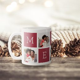 MERRY 5 Photo Collage Christmas Holiday Coffee Mug