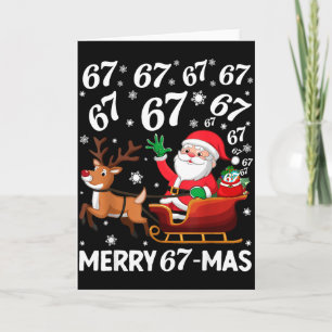 Merry 67-mas Funny Christmas Six Seven Holiday Hum Card