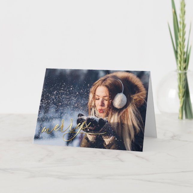 Merry - Add YOUR PHOTO Card (Front)
