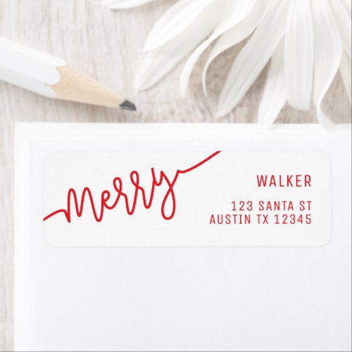 Merry Address Label