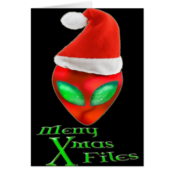 Merry Alien Xmas Files Card