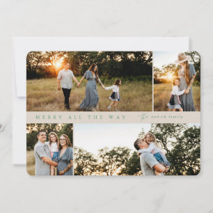 Merry All the Way 4-photo Christmas Card