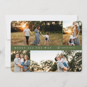 Merry All the Way 4-photo Christmas Card