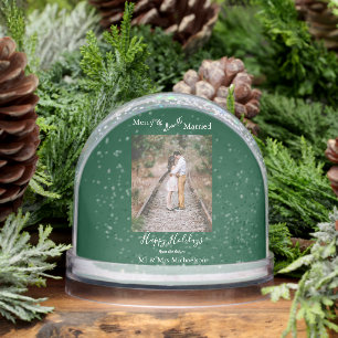 Merry & Almost Married Minimalist Snow Globe