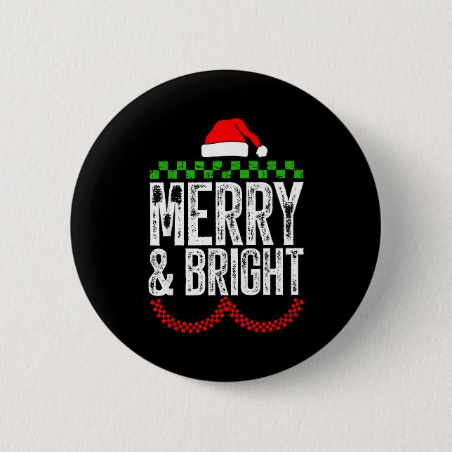 Merry &amp; Bright Moody &amp; Uptight Matching Co Button (Front)