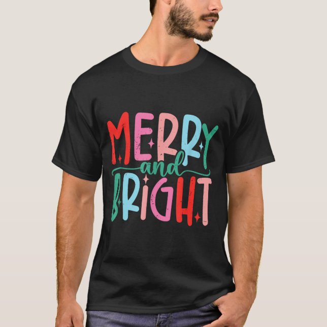 Merry &amp; Bright Moody &amp; Uptight Matching Co T-Shirt (Front)