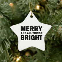 Merry and All Things Bright Modern Christmas Star