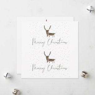Merry and blessed Christmas watercolor Christmas H Holiday Card