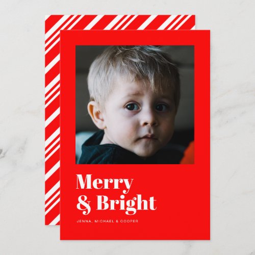MERRY AND BRIGHT Add Your Family Photo 