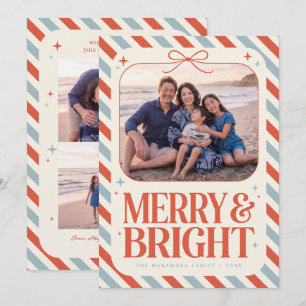 Merry and Bright Airmail Holiday Photo Card