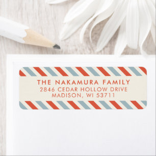 Merry and Bright Airmail Label