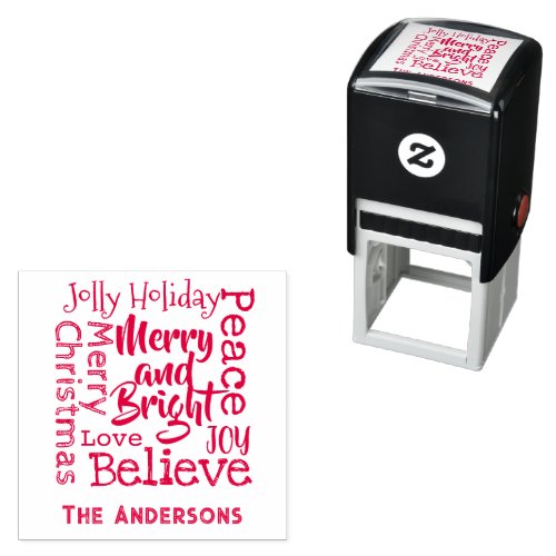 Merry and Bright  and Favorite Christmas Sayings Self_inking Stamp