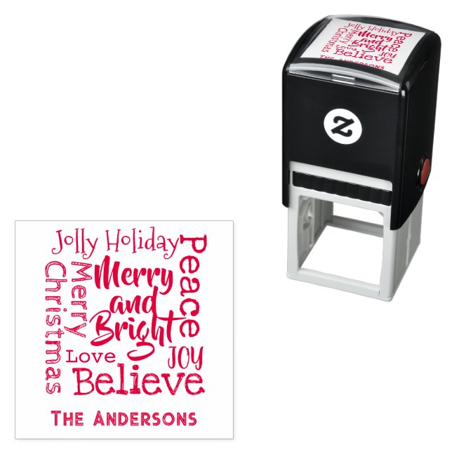 Merry and Bright  and Favorite Christmas Sayings Self-inking Stamp (In Situ)