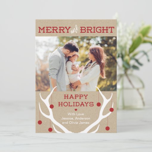 Antler Christmas Card 