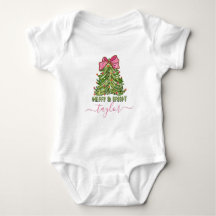 Merry and Bright Baby Name Custom Christmas tree