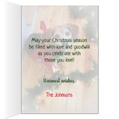 Merry and Bright Beagle Dog Red Bow Christmas (Inside (Right))