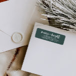 Merry and Bright | Boho Green Christmas Label<br><div class="desc">These modern and stylish Christmas holiday return address labels feature the words "merry   bright" in casual,  trendy white script on a boho green background.</div>