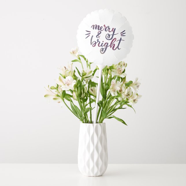 Merry and bright - burgundy balloon (Vase)