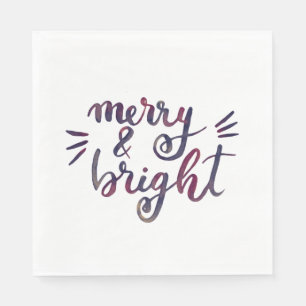 Merry and bright - burgundy napkins