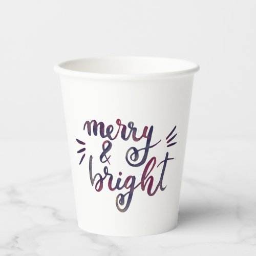 Merry and bright _ burgundy paper cups