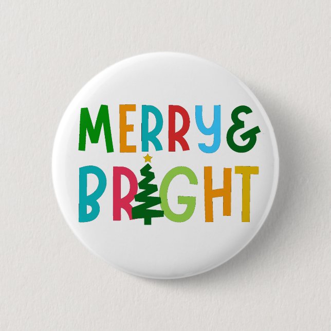 MERRY AND BRIGHT BUTTON (Front)