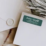 Merry and Bright | Casual Script Christmas Green Label<br><div class="desc">These modern and stylish Christmas holiday return address labels feature the words "merry   bright" in casual,  trendy white script on a festive green background.</div>