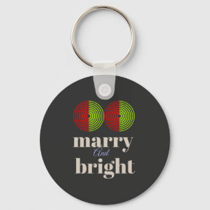 "Merry and Bright: Celebrate the Joy of the Season Keychain