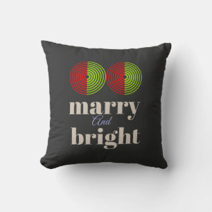 "Merry and Bright: Celebrate the Joy of the Season Throw Pillow