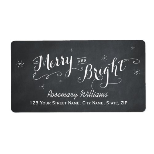 Merry and Bright _ Chalkboard Shipping Labels