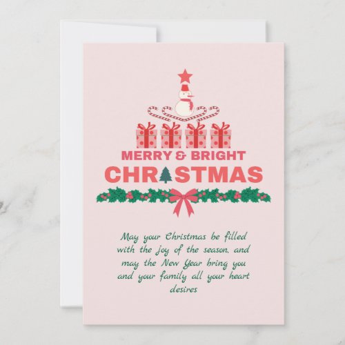 Merry And Bright Christmas 2023 Elegant Colorful Invitation