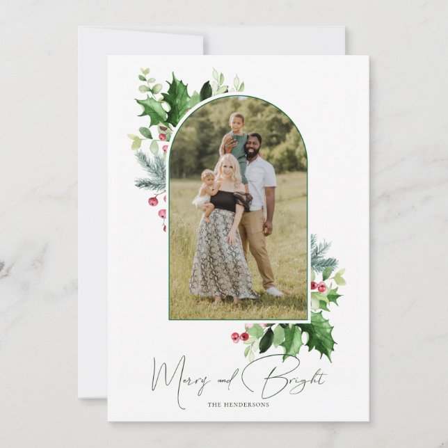 Merry and Bright Christmas Arch Greeting (Front)