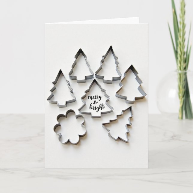 Merry And Bright Christmas Baking Card (Front)