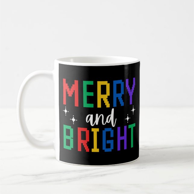 Merry And Bright Christmas Coffee Mug (Left)