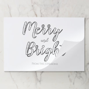 Merry and Bright Christmas Coloring Placemat