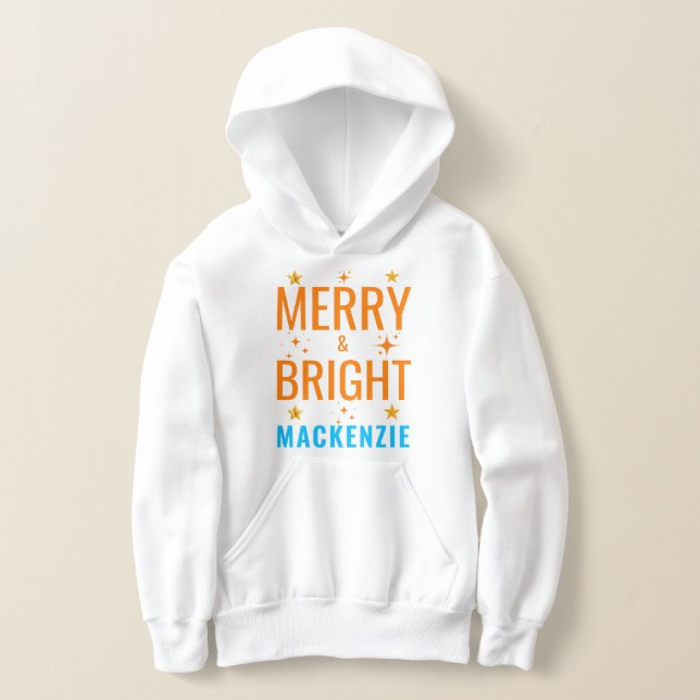 Merry and Bright Christmas Delight: Festive Custom Hoodie (Laydown)