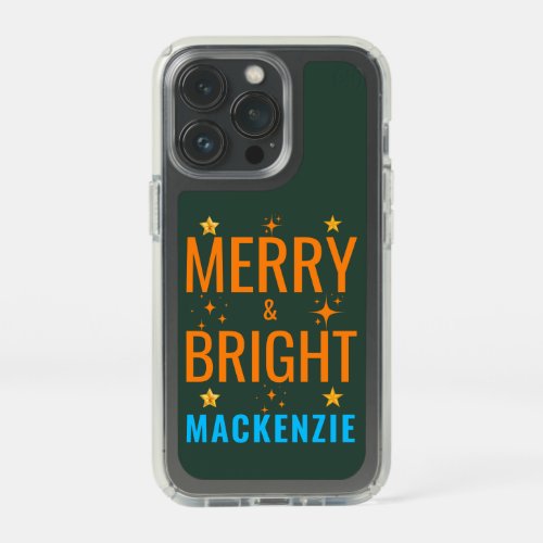 Merry and Bright Christmas Delight Festive Custom Speck iPhone 13 Pro Case