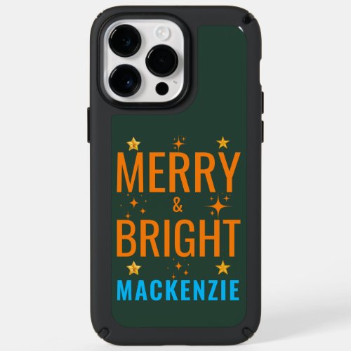 Merry and Bright Christmas Delight Festive Custom Speck iPhone 14 Pro Max Case