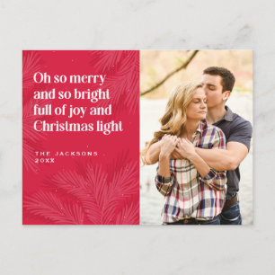 Merry and Bright Christmas Design Holiday Postcard