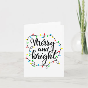Merry And Bright Christmas Family Pajamas Matching Card