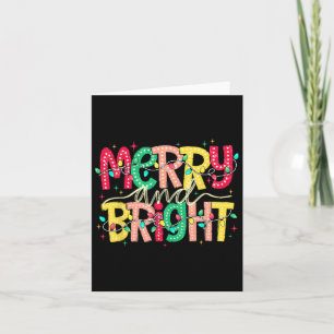 Merry And Bright Christmas Funny Pajamas Family Xm Card