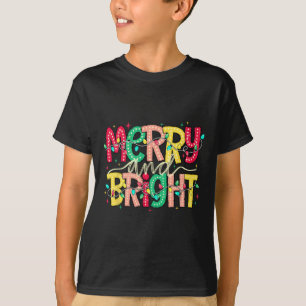 Merry And Bright Christmas Funny Pajamas Family Xm T-Shirt
