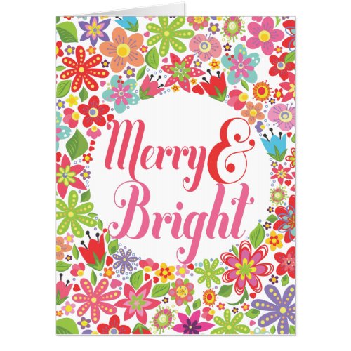 Merry and Bright Christmas Giant Greeting Card