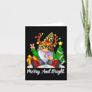 Merry And Bright Christmas Gnome Family Pajamas Ma Card