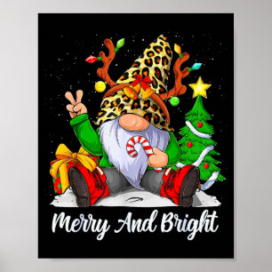 Merry And Bright Christmas Gnome Family Pajamas Ma Poster