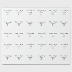 Merry and bright Christmas holiday add messageyear Wrapping Paper