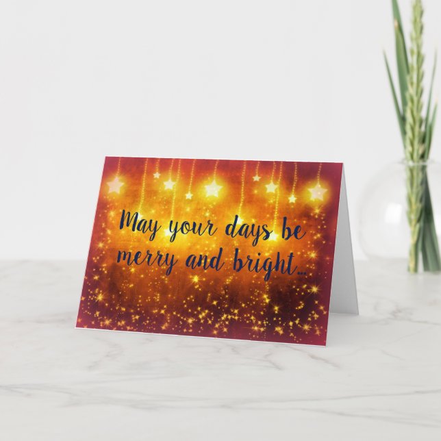 Merry and Bright Christmas Holiday Card (Front)