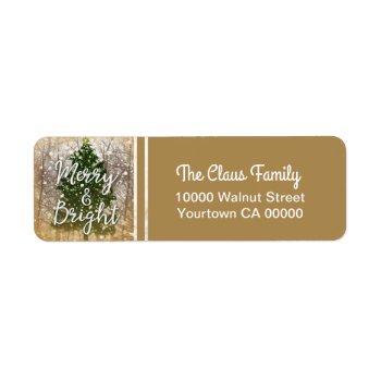 Merry And Bright Christmas Holiday Label by MaeHemm at Zazzle