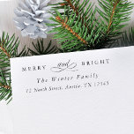 Merry and Bright Christmas Holiday Return Address Rubber Stamp<br><div class="desc">Create your own return address rubber stamp. For more advanced customization of this design,  please click the "customize further" link.</div>