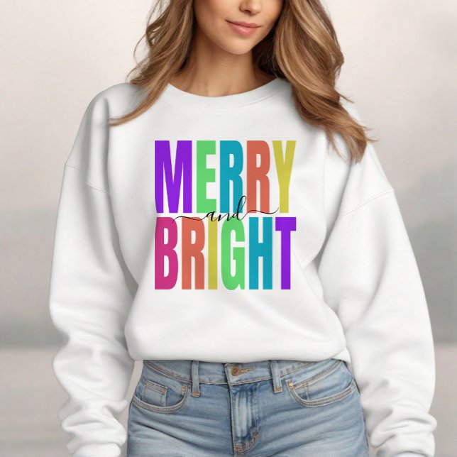 Merry and Bright Christmas Holiday Sweatshirt (Creator Uploaded)