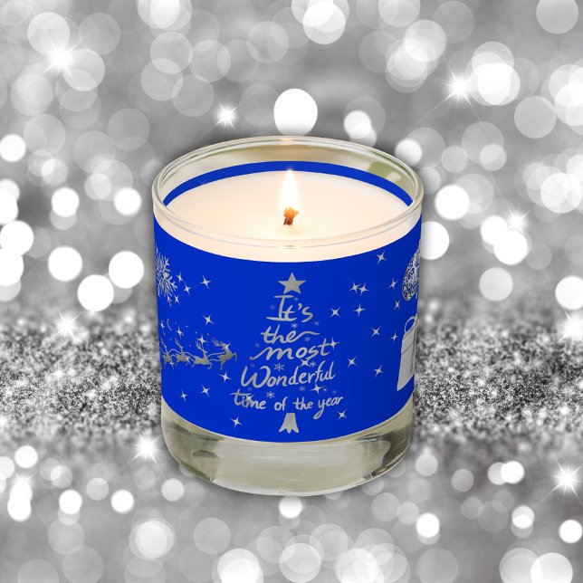 Merry and Bright Christmas in Silver and Blue | Scented Candle (Creator Uploaded)